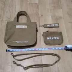 MILKFED. 2WAY キャンバス ミニトートバッグ ポーチ付きのサムネイル
