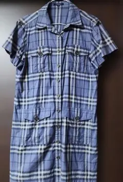 Burberry チェック柄 半袖ワンピース 40