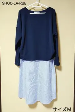 SHOO-LA-RUE＊ドッキングワンピース・サイズＭ＊ニットシャツ＊レディース