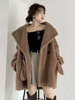 FRAY I.D ECOPELボアミドルコート