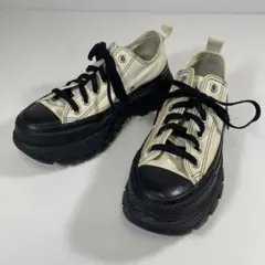 コンバース トレックウェーブ OX 24.5cm 厚底スニーカー【汚れあり】