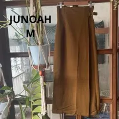 JUNOAH サイドベルトがポイントの大人カラーロングスカート　M 新品のサムネイル