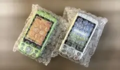 本当に録音再生！なつかしのガラケーマスコット スライドタイプ グリーン•シルバー
