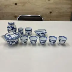 美珠 京焼 染付 煎茶器10点セット 送料込み 260829 - メルカリ