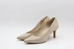 24■ピシェ アバハウス 本革ポインテッドパンプス(38)美品のサムネイル