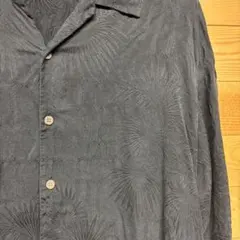 Tommy Bahama シルクシャツ 総柄 黒 開襟のサムネイル