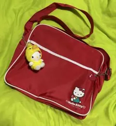 Hello Kitty ショルダーバッグ 赤　レトロ　1997製？　マスコット付