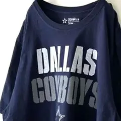 NFLダラスカウボーイズDALLASCOWBOYS Tシャツ 2XLネイビー古着