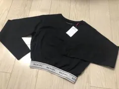 新品　レピピ　裾ロゴ　ロングスリーブT 黒S