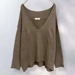 セポ cepo 長袖ニット セーター Vネック シンプル 可愛い M《a340