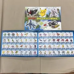 ポケモン　マクドナルドコラボミニポケモン図鑑　セブイレブンコラボシールセット