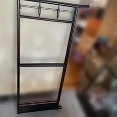 木製 衣桁 鶴蒔絵 2つ折り 和装ハンガー - メルカリ