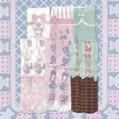 Angelic Pretty タイツ ウイッシュミーメル ラッピングハート 3足のサムネイル