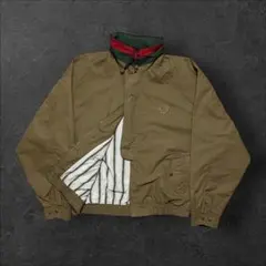 90s WinnerMateハリントンジャケットXL企業ロゴグランパ古着キャメル