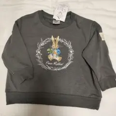 【新品タグ付き】Peter Rabbit 長袖トレーナー グレー 100のサムネイル