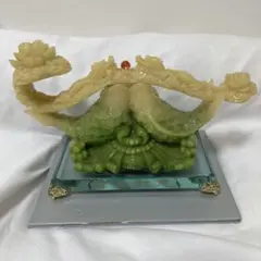 【特大37cm】中国美術 手長海老 精密細工 縁起物 置物 天然石 岫玉/水牛角 特大37cm】中国美術 手長海老 精密細工 縁起物 置物 天然石 岫玉/水