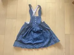 デニム ジャンバースカート