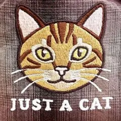 猫刺繍 巾着 茶トラ ハンドメイド 小物入れ ポーチ オリジナルデザイン