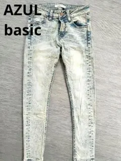 AZUL basic スキニーデニム ケミカルウォッシュのサムネイル