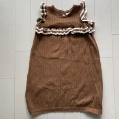 petitmig プチミグ ニットフリルワンピース 120
