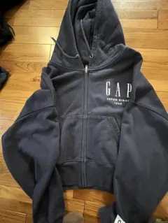 GAP 30周年パーカー ネイビー ジップアップフーディ L