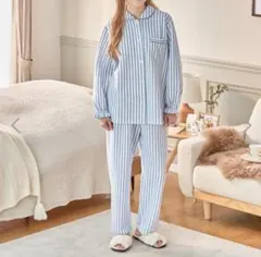 ナルエー 中綿入り・コットン混 接結ストラップパジャマ