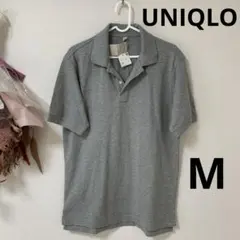 UNIQLO メンズドライカノコ半袖ポロシャツ M グレーのサムネイル