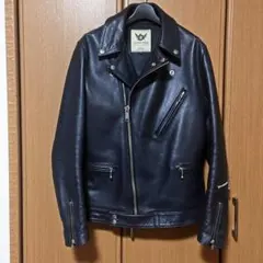 666 ダブルライダースジャケット ダークネイビー 36