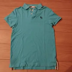 Abercrombie & Fitch アバクロ ターコイズ ポロシャツ S