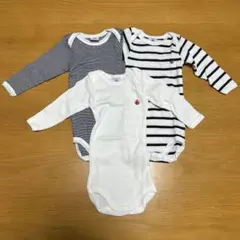 【新品未使用】ベビー ボディスーツ 3点セット　プチバトー