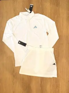 新品　adidasgolf S UVケアシャツ スカート セット　ホワイト　白