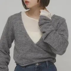 【匿名配送】シアーベロアシャーリングスリーブトップス kbf