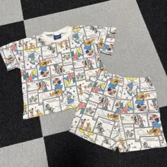 レトロ　ミッキー　ディズニー　パジャマ　セットアップ　90