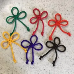 組紐 飾り 髪飾り　几帳結び  6色セット　1セット 限定