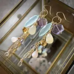 美品【シルソワcilsoie × yukinoコラボ】スワロフスキートロワピアス 