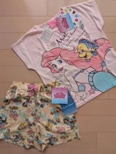 【新品未使用】Tシャツ ショートパンツ セット ディズニー プリンセス 花柄