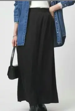 新品グリーンレーベルリラクシング　ジャガードサテンナロースカート