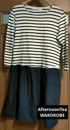 Afternoon Tea Wardrobe ストライプワンピース M（値下げ）のサムネイル