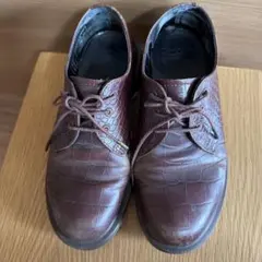 3ホール 茶色ヘビ柄　UK4ドクターマーチン