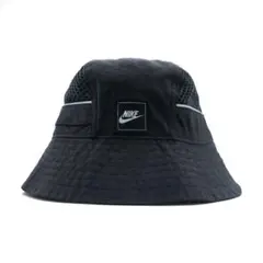 NIKE バケットハット メッシュ ポケット付き ブラック ナイロン
