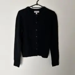 H&M 黒のニットカーディガン 長袖 ボタン付き