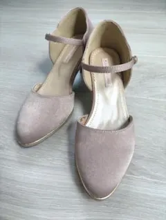 プライベートレーベル　撥水 パールリング付セパレートパンプス ベージュ