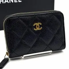 CHANEL シャネル キャビアスキン クラシック コインパース 現行品 黒