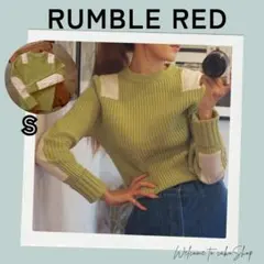 ランブルレッド RUMBLE RED　ラムウール ニット コマンド セーター S