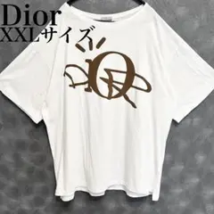 Dior XXL ホワイト Tシャツ ロゴプリント トラヴィススコット 22AW