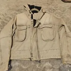 ZARA フード付きミリタリージャケット S