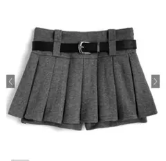 GRL ベルト・インパン裏地付きプリーツミニスカート[at2470]