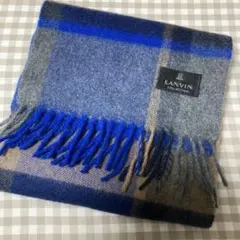 DIANAメモリアル マフラー 英国製 ロキャロン カシミヤ100%青 チェック