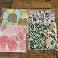 ミナペルホネンハンドメイド　ガーゼハンカチハンカチ　アソート4枚セット