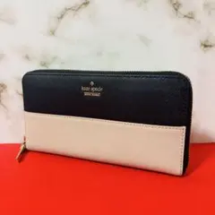 0153 kate spade ツートーン ラウンドファスナー 長財布のサムネイル